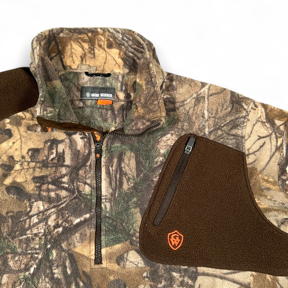Game Winner Sweater Adult EXTRA LARGE Brown Realtree Camo Fleece Pullover Hunt - Picture 2 of 9